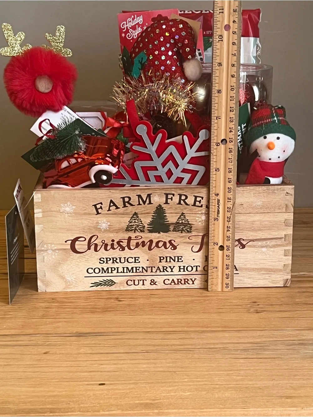 Holiday Ornament Gift Crate-Minimum of 15 ornaments plus extras  in this crate